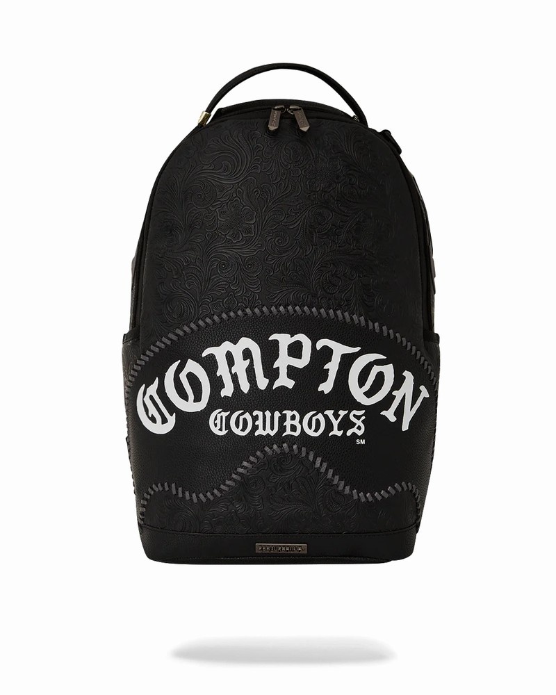 Black Sprayground Compton Mouth Men\'s Backpacks | 147029236