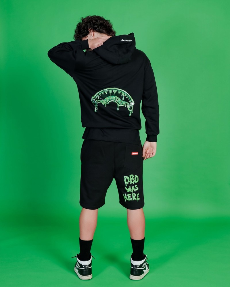 Black Sprayground Dbd Was Here Men's Hoodie | 274193741