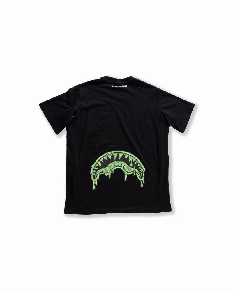 Black Sprayground Dbd Was Here Women's T Shirts | 598203093