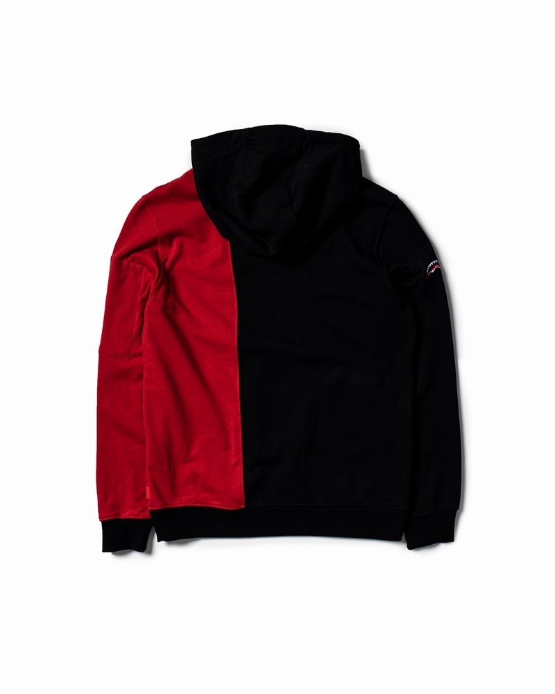 Black Sprayground De Lato Red Women's Hoodie | 351012293