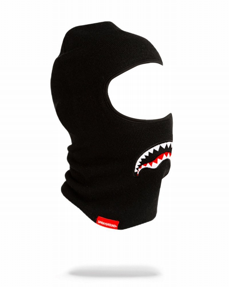 Black Sprayground Drop Down Women's Ski Masks | 870094246