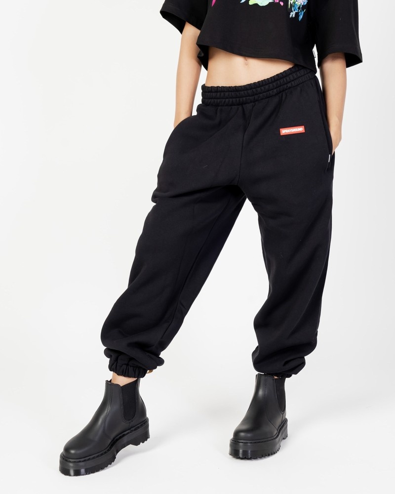 Black Sprayground Fire Women\'s Joggers | 755353855