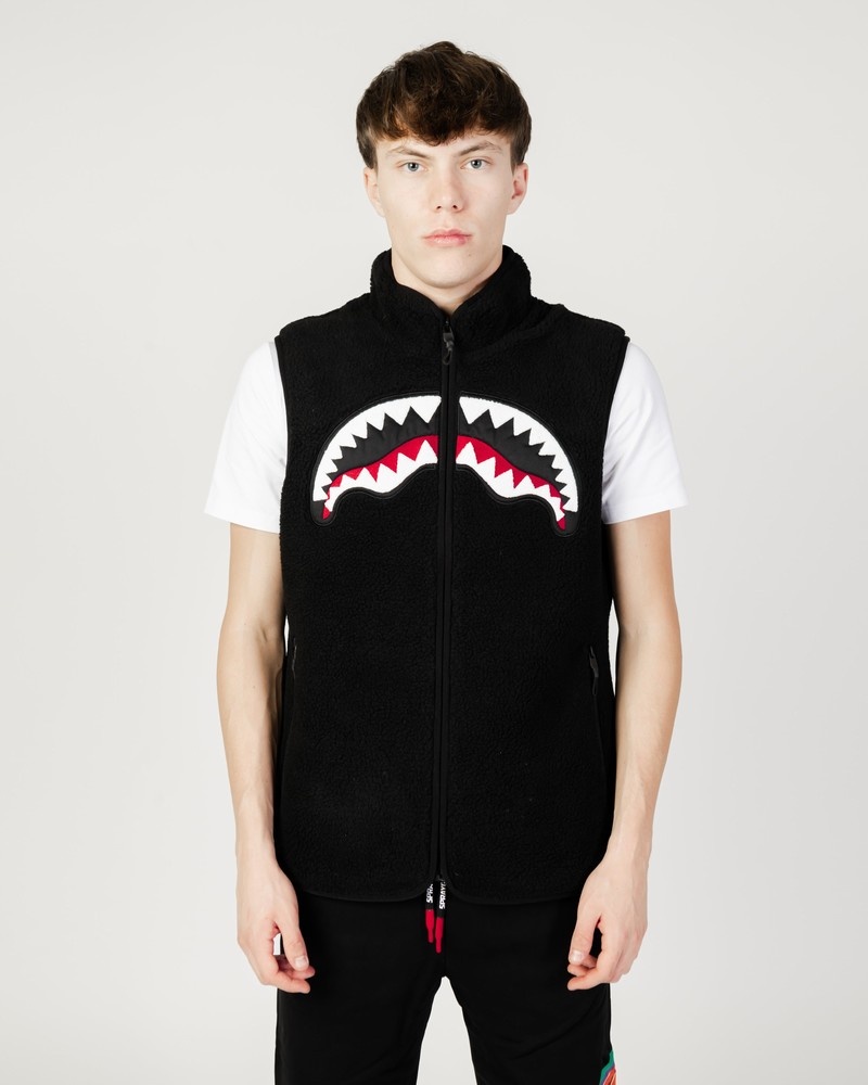 Black Sprayground Gilets Teddy Men's Vest | 991414276