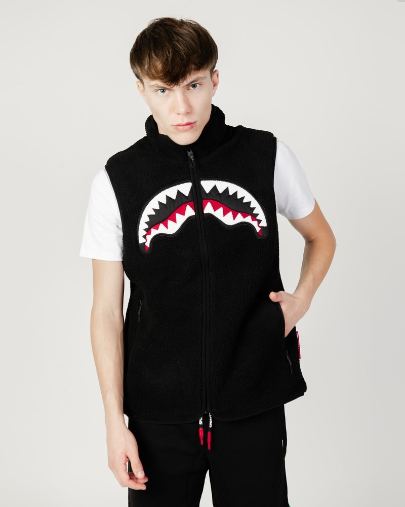 Black Sprayground Gilets Teddy Men\'s Vest | 991414276