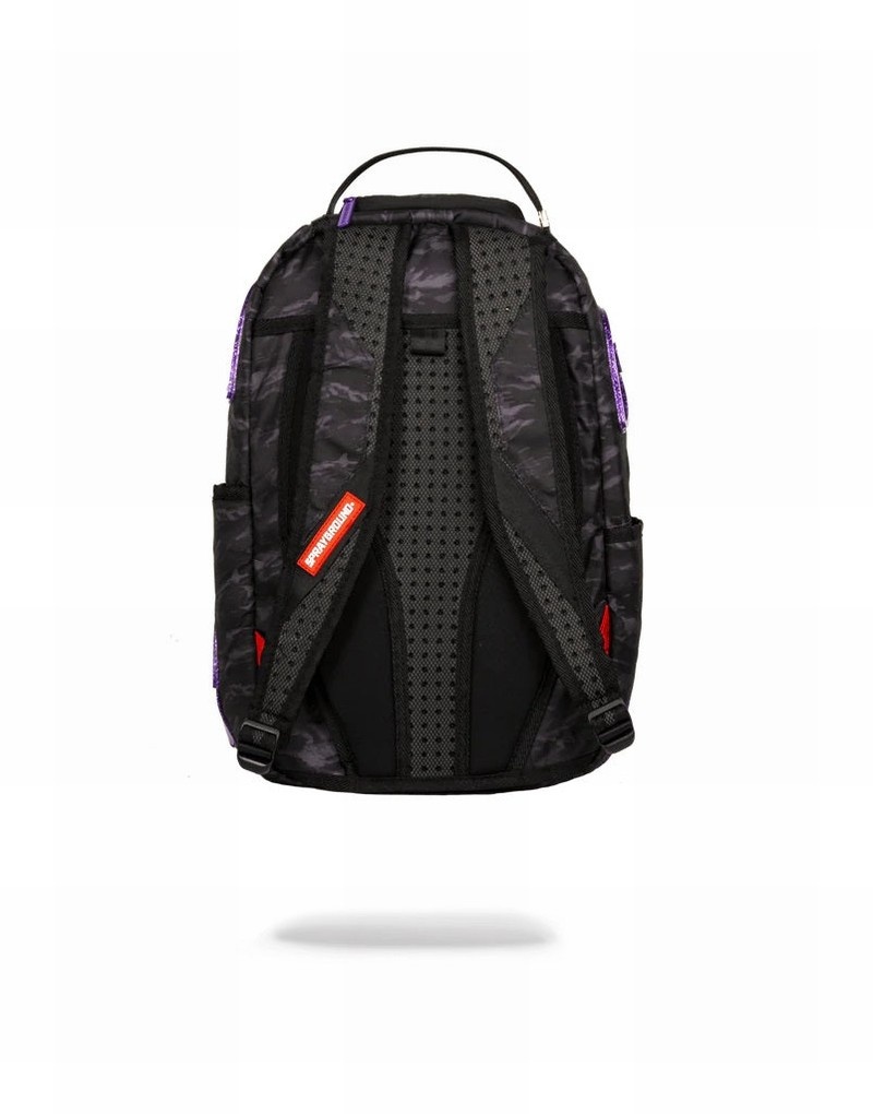Black Sprayground Glitter Shark Men's Backpacks | 295943178