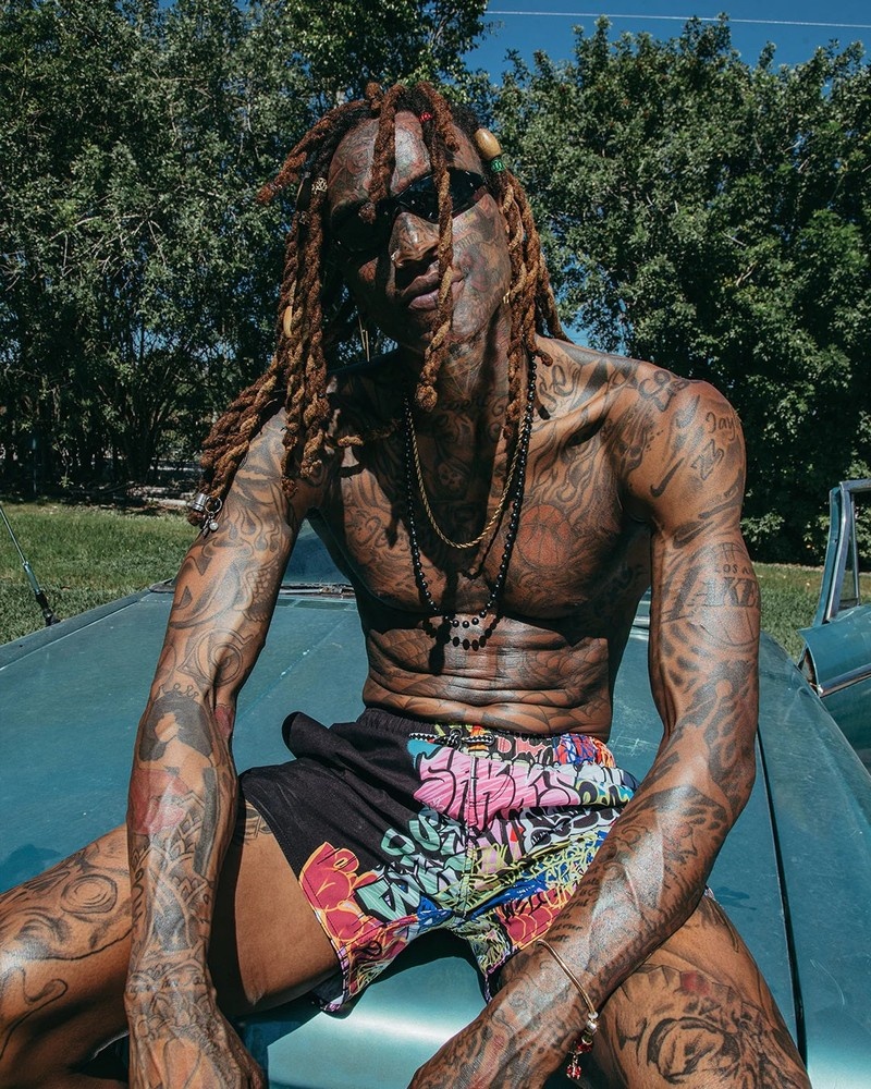 Black Sprayground Half Graf Men's Swim Shorts | 579601984