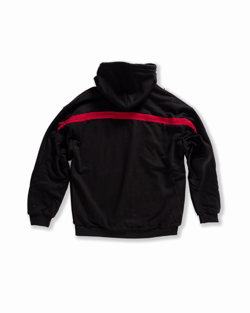 Black Sprayground Hidden In The Zipper Shark Fullzip Men's Hoodie | 259918725