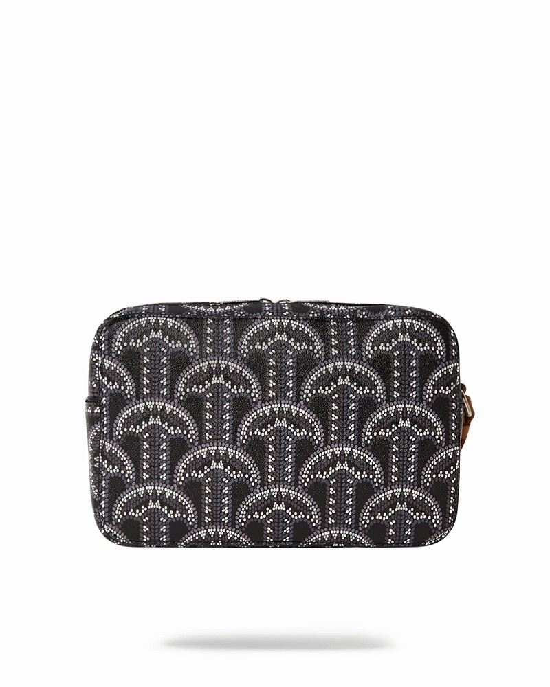 Black Sprayground Illuchains Men's Toiletry Bags | 56721179