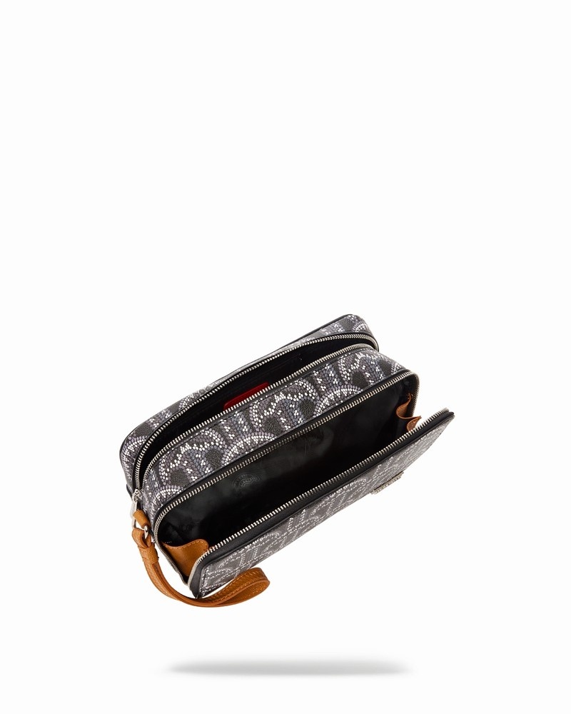 Black Sprayground Illuchains Men's Toiletry Bags | 56721179