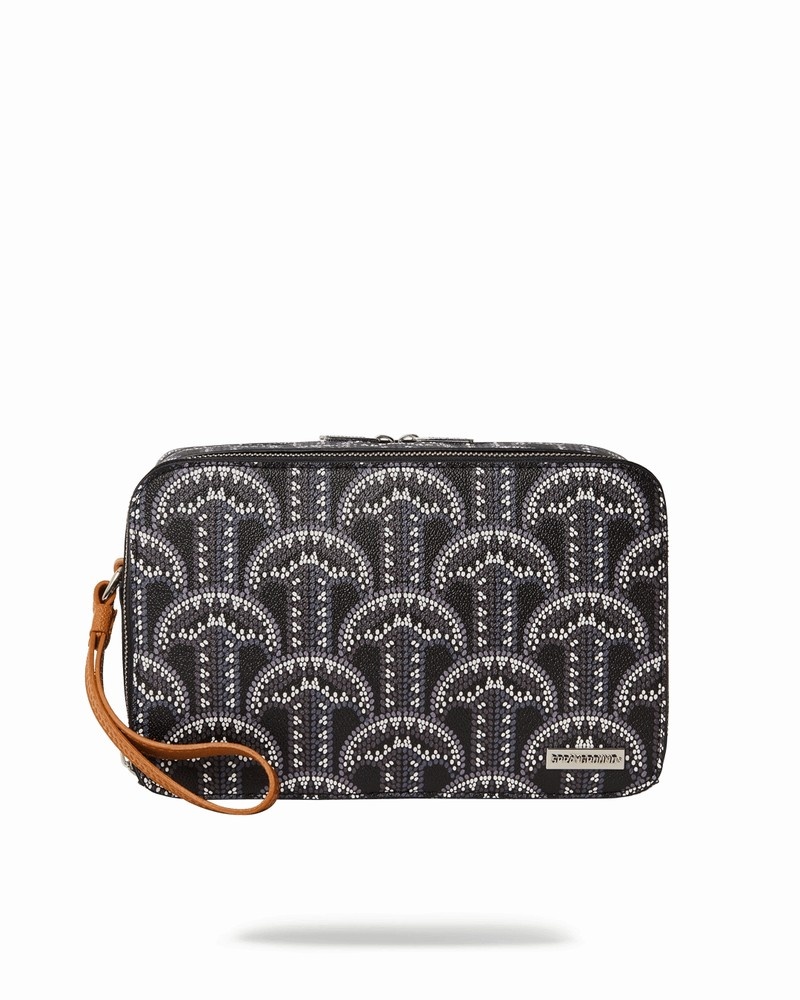 Black Sprayground Illuchains Men\'s Toiletry Bags | 56721179