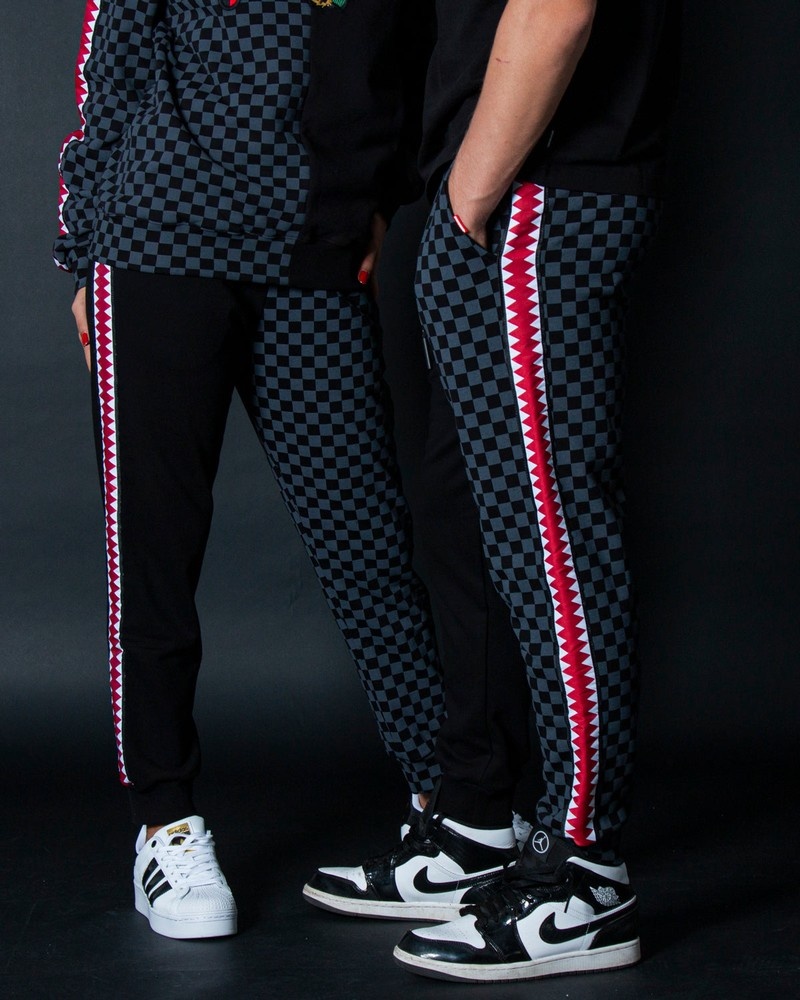 Black Sprayground Joggers Spucci Split Men's Pants | 633032714