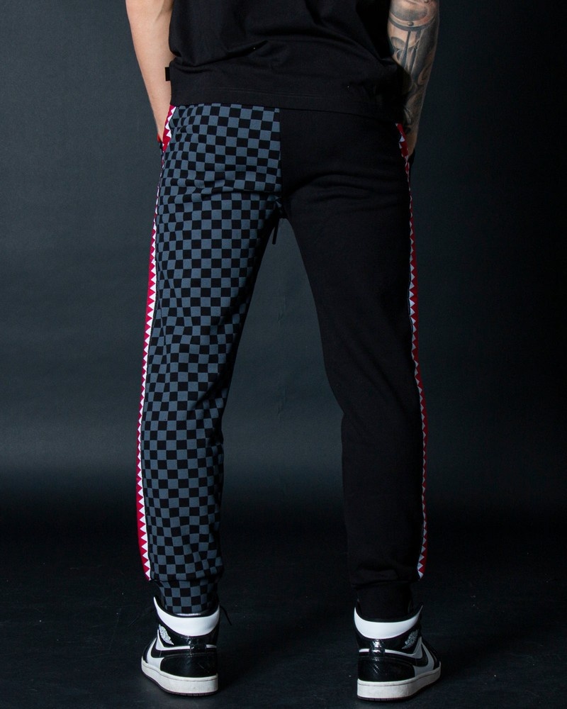 Black Sprayground Joggers Spucci Split Men's Pants | 633032714
