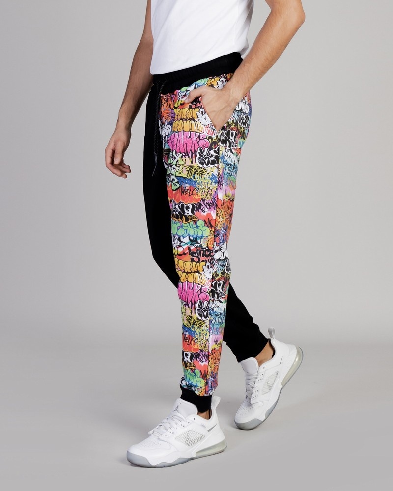 Black Sprayground Joggers Tuta Scritte Men\'s Pants | 485905844
