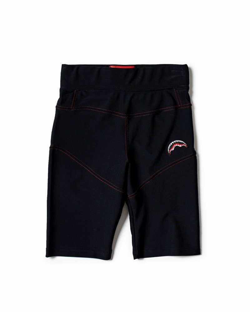 Black Sprayground Leggings Slim Women's Shorts | 125991897