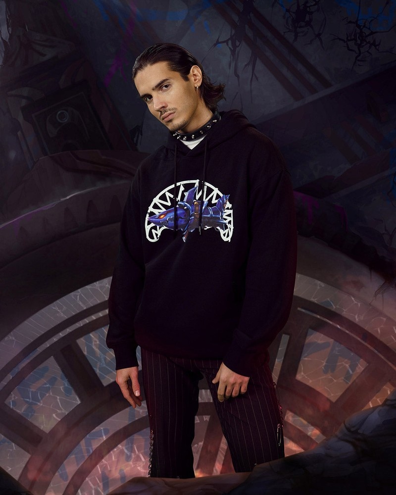 Black Sprayground Lol Jinx Cannon Shark Men's Hoodie | 542924574
