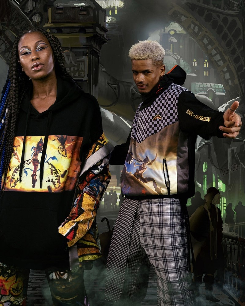 Black Sprayground Lol Jinx Checkered Zip Men's Hoodie | 675175915