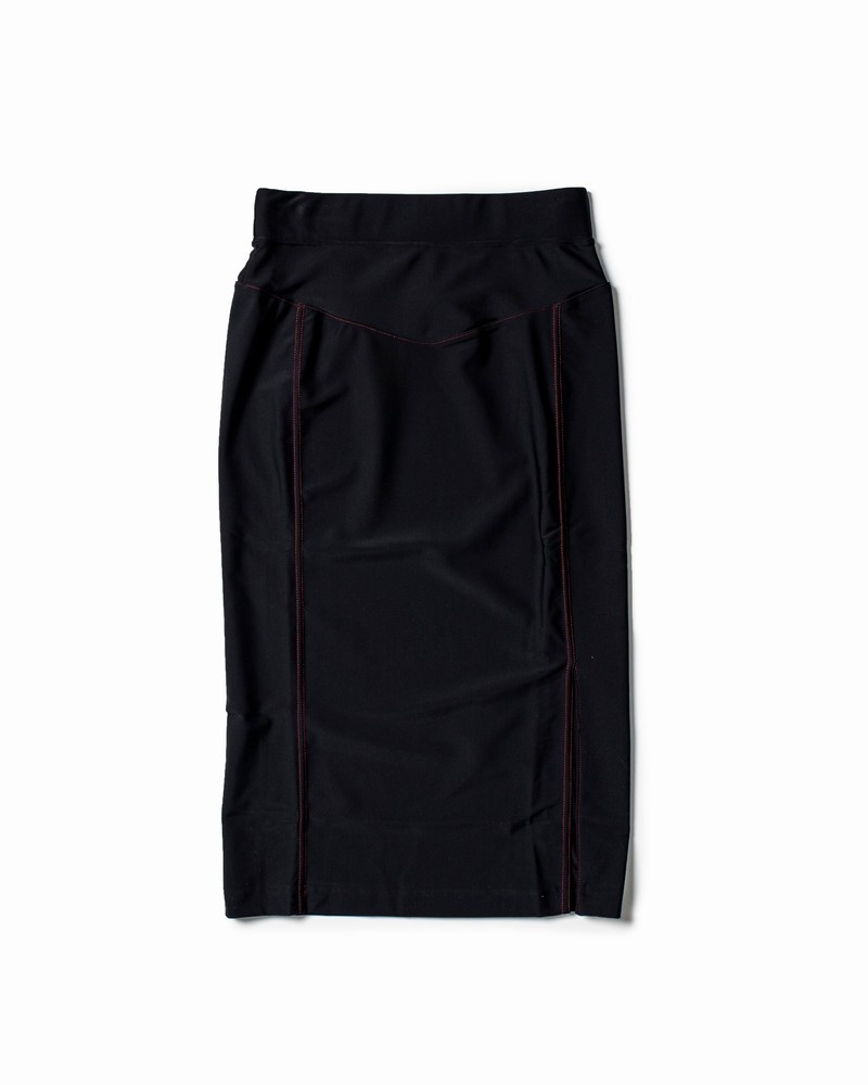 Black Sprayground Longuette Skirts Tinta Unita Women's Skirts | 80317977