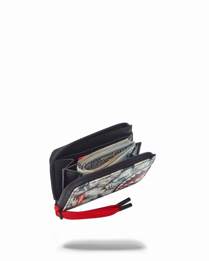 Black Sprayground Mama I Made It Men's Wallets | 401038432