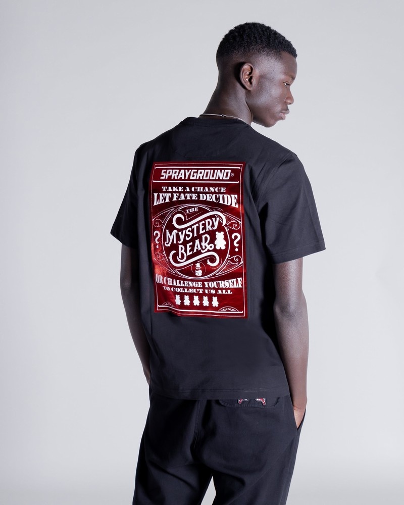 Black Sprayground Mistery Box Men's T Shirts | 12260235