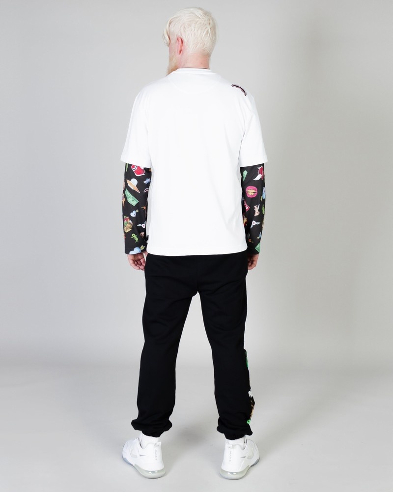 Black Sprayground Patches Men's Joggers | 554229899