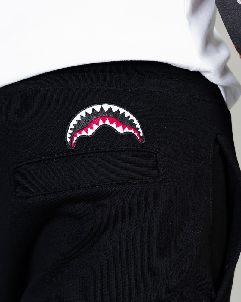 Black Sprayground Patches Men's Joggers | 554229899