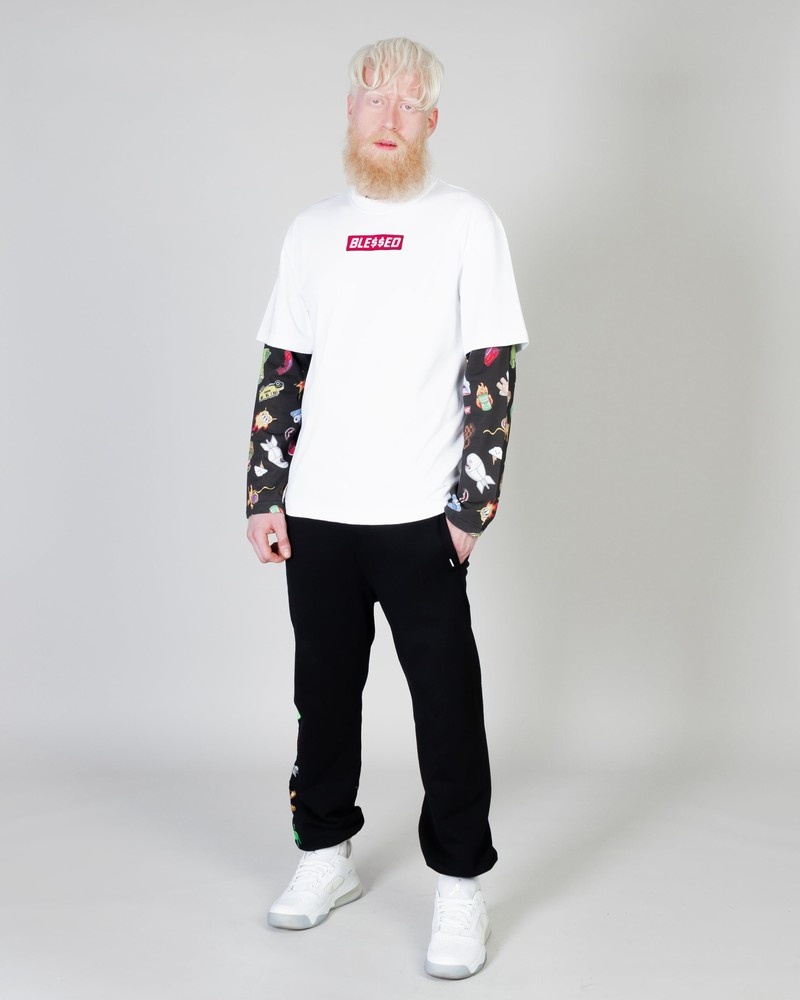Black Sprayground Patches Men's Joggers | 554229899