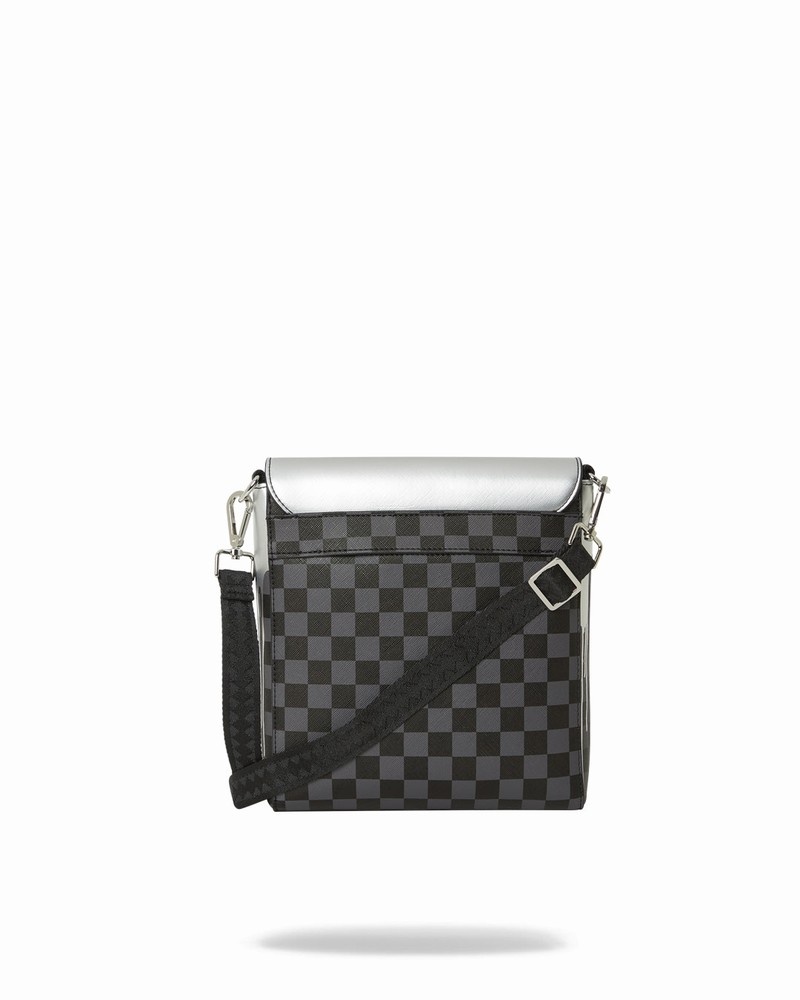 Black Sprayground Platinum Drips Men's Messenger Bags | 420976578