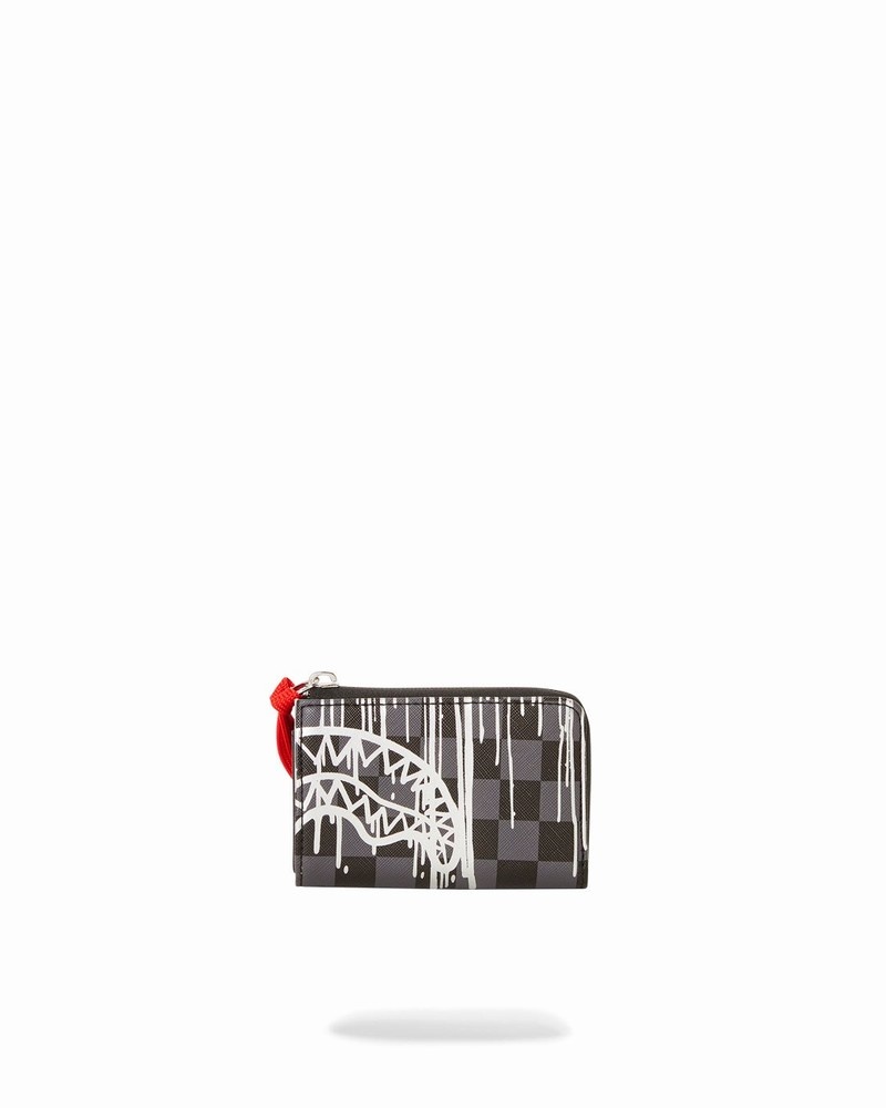 Black Sprayground Platinum Drips Men's Wallets | 206623079