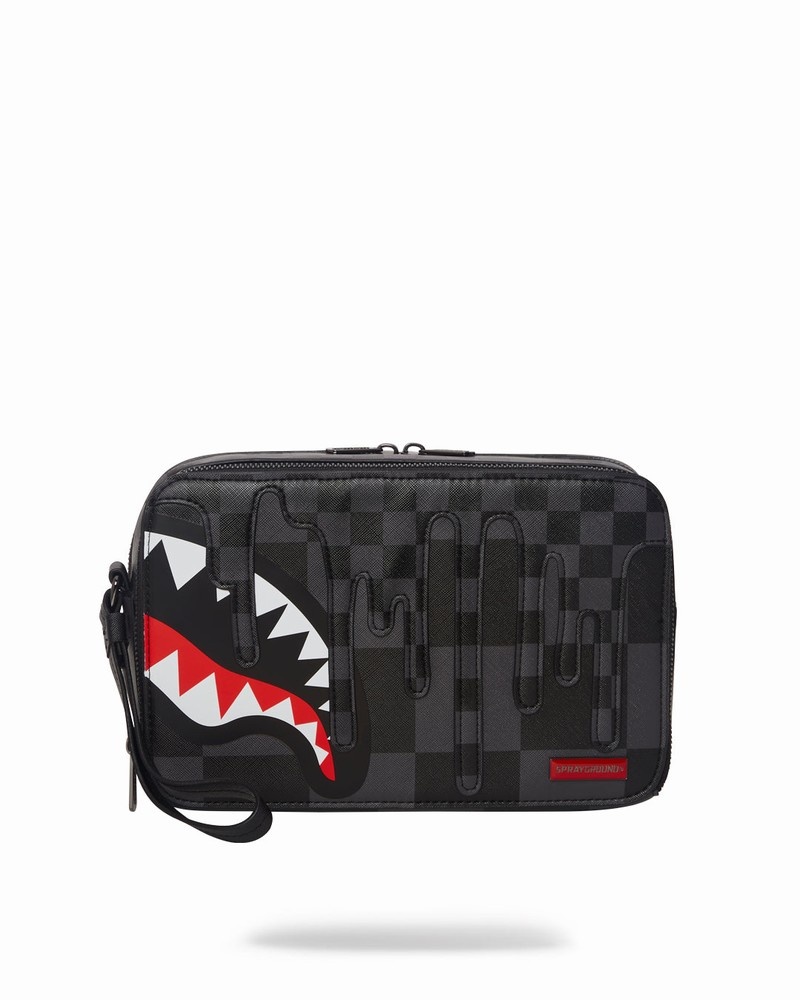 Black Sprayground Pochette Grey Xtc Men\'s Toiletry Bags | 332219473