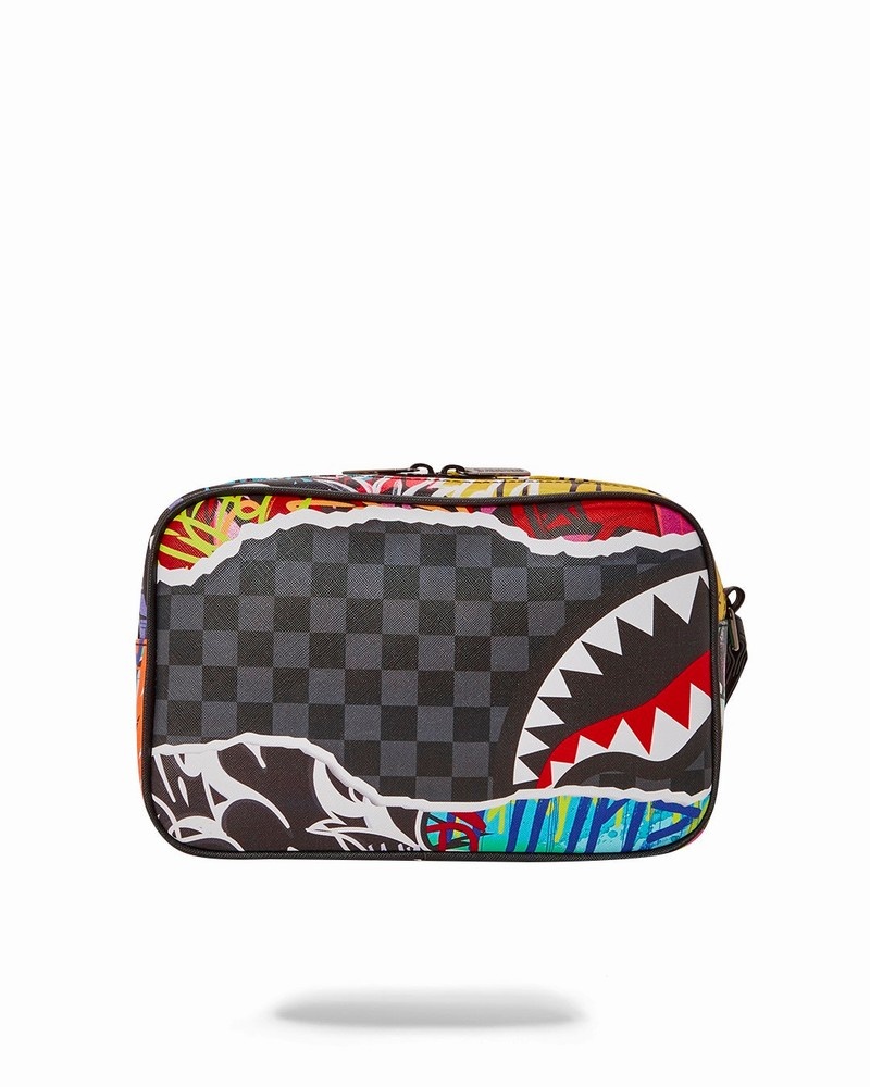 Black Sprayground Pochette Pull Away Men's Toiletry Bags | 258865389