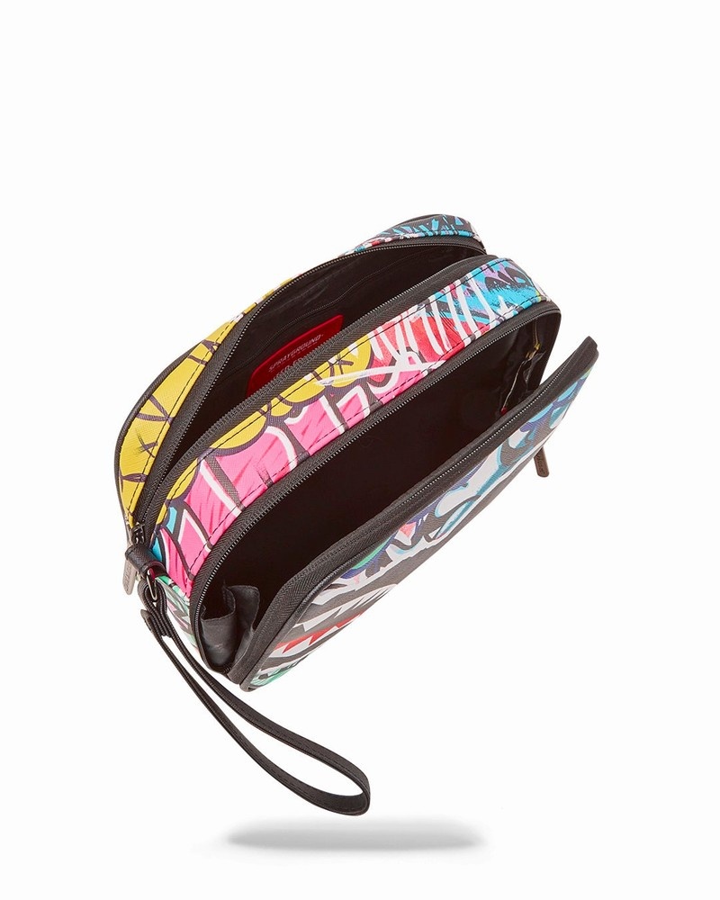 Black Sprayground Pochette Pull Away Men's Toiletry Bags | 258865389
