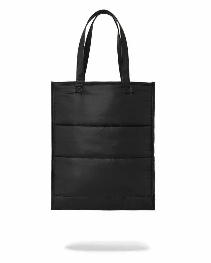Black Sprayground Puffer Shark Vail Flex Men's Tote Bags | 163127485