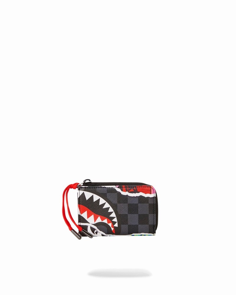 Black Sprayground Pull Away Men's Wallets | 83110243
