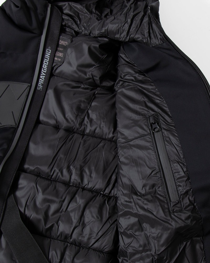 Black Sprayground SG Tripleblack Kids' Down Jackets | 808345746