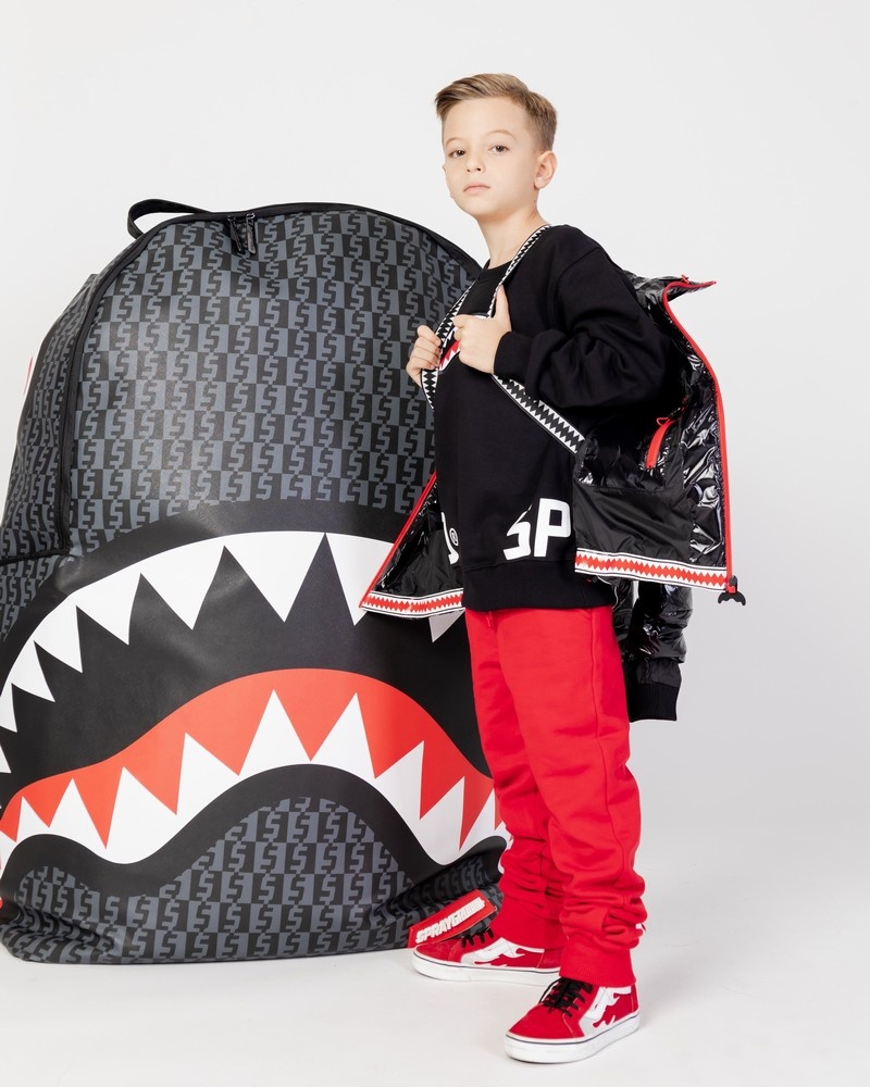 Black Sprayground Shark Kids' Down Jackets | 970171995