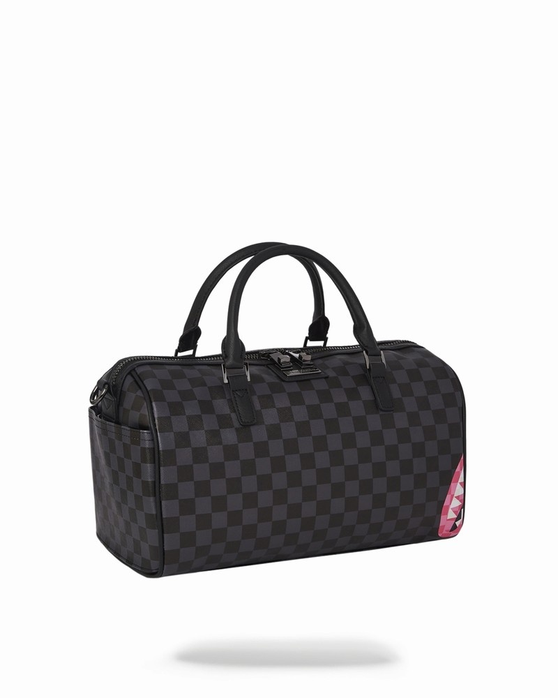Black Sprayground Sharks In Candy Mini Men's Duffle Bags | 367676314
