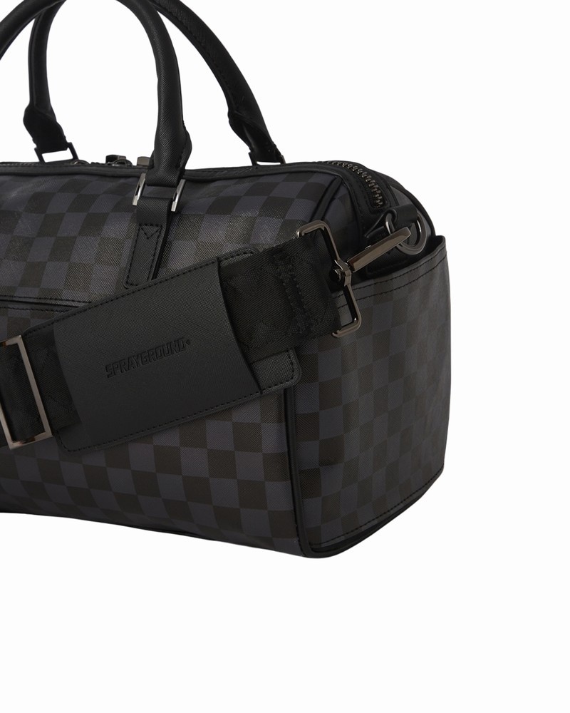 Black Sprayground Sharks In Candy Mini Men's Duffle Bags | 367676314