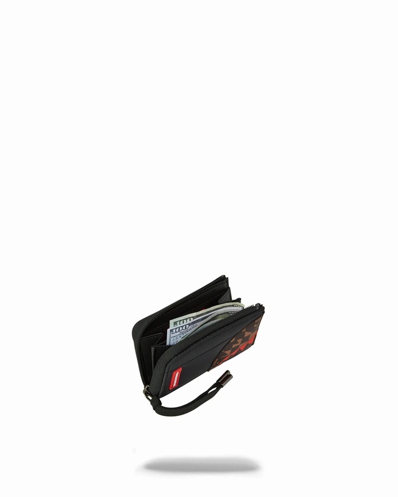 Black Sprayground Sip Puffer Men's Wallets | 615749055