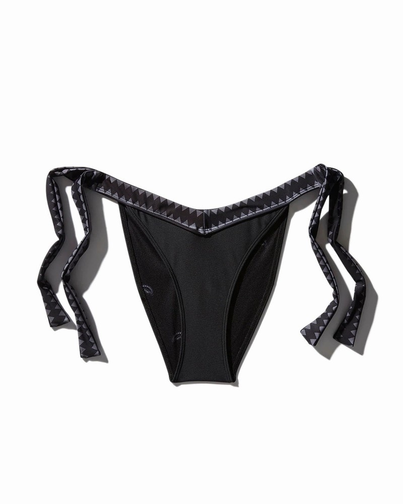 Black Sprayground Skull Money Women's Bikini Bottoms | 677521774