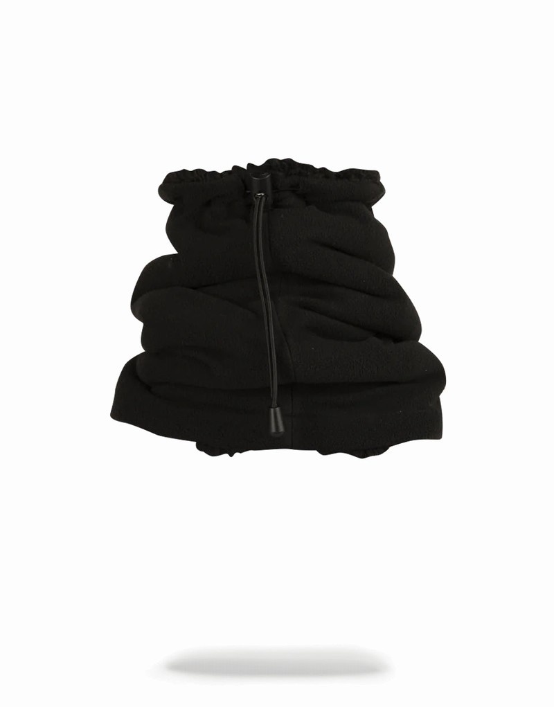 Black Sprayground Solid Shark Mouth Women's Neck Warmer | 43124410