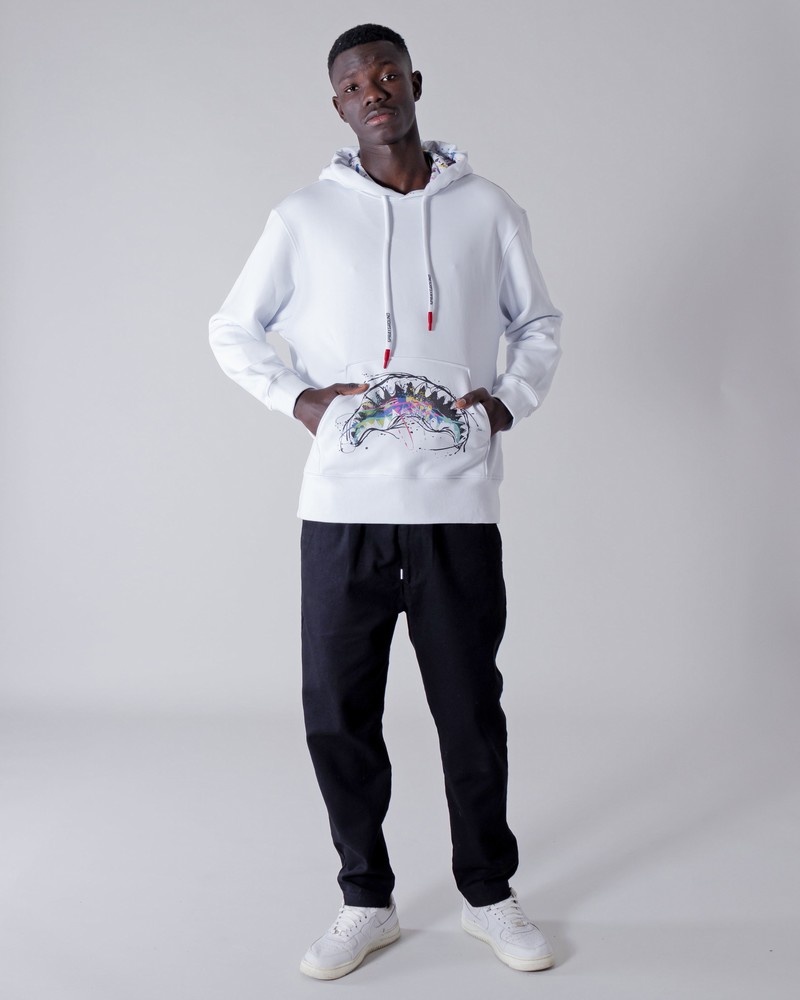 Black Sprayground Splats Men's Hoodie | 160803945