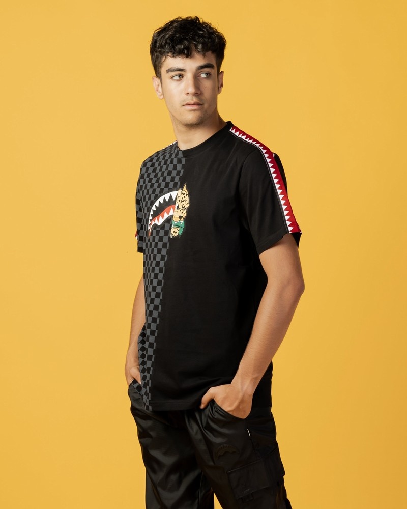 Black Sprayground Team Men's T Shirts | 94027904
