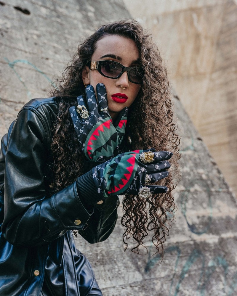 Black Sprayground The Godfather Large Women's Gloves | 838944241