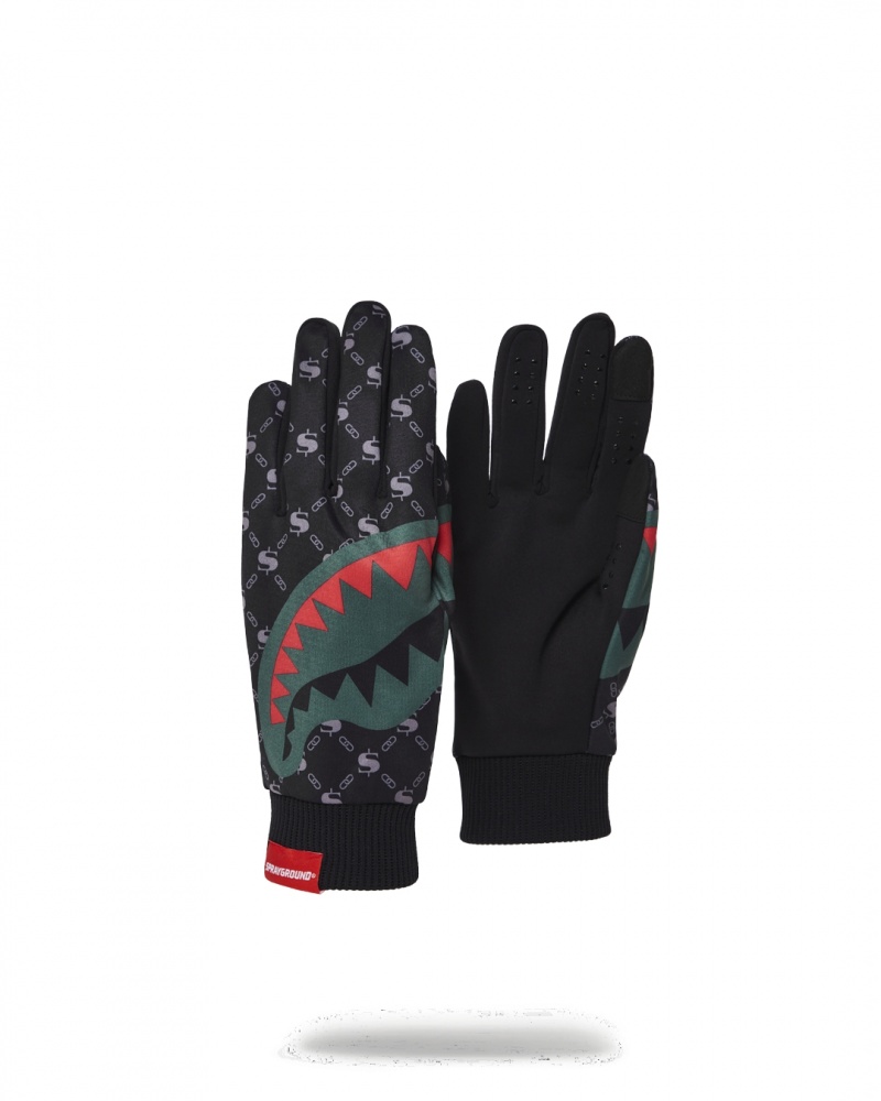 Black Sprayground The Godfather Large Women's Gloves | 838944241