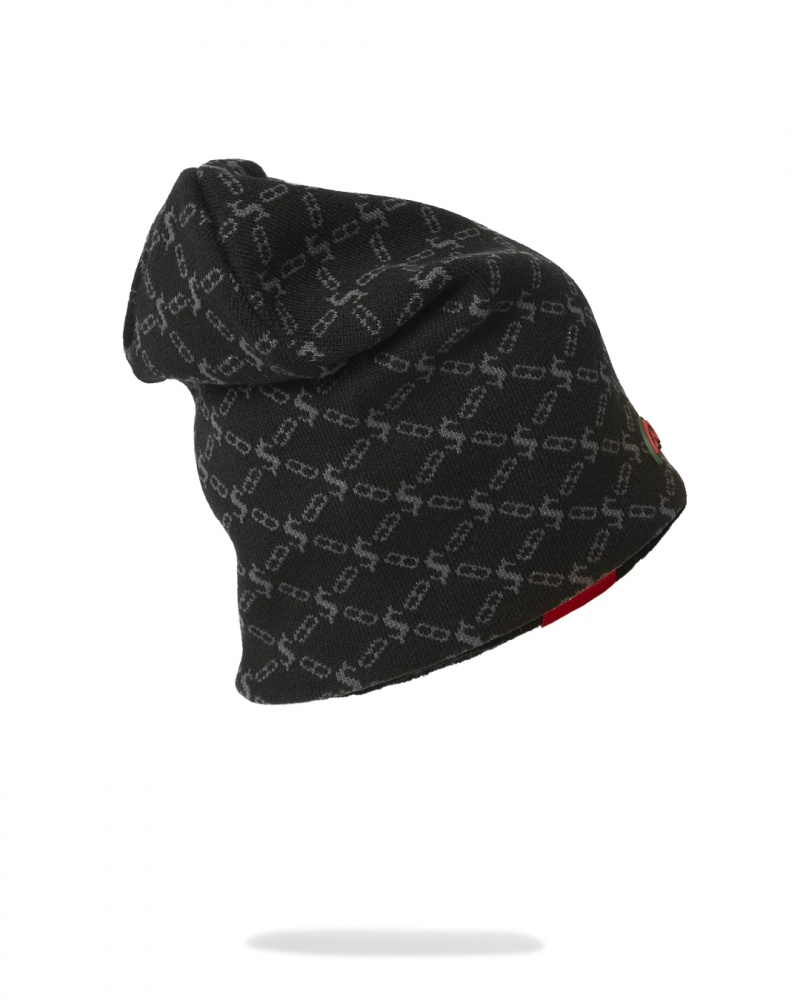 Black Sprayground The Godfather Slouch Women's Beanie | 288267461