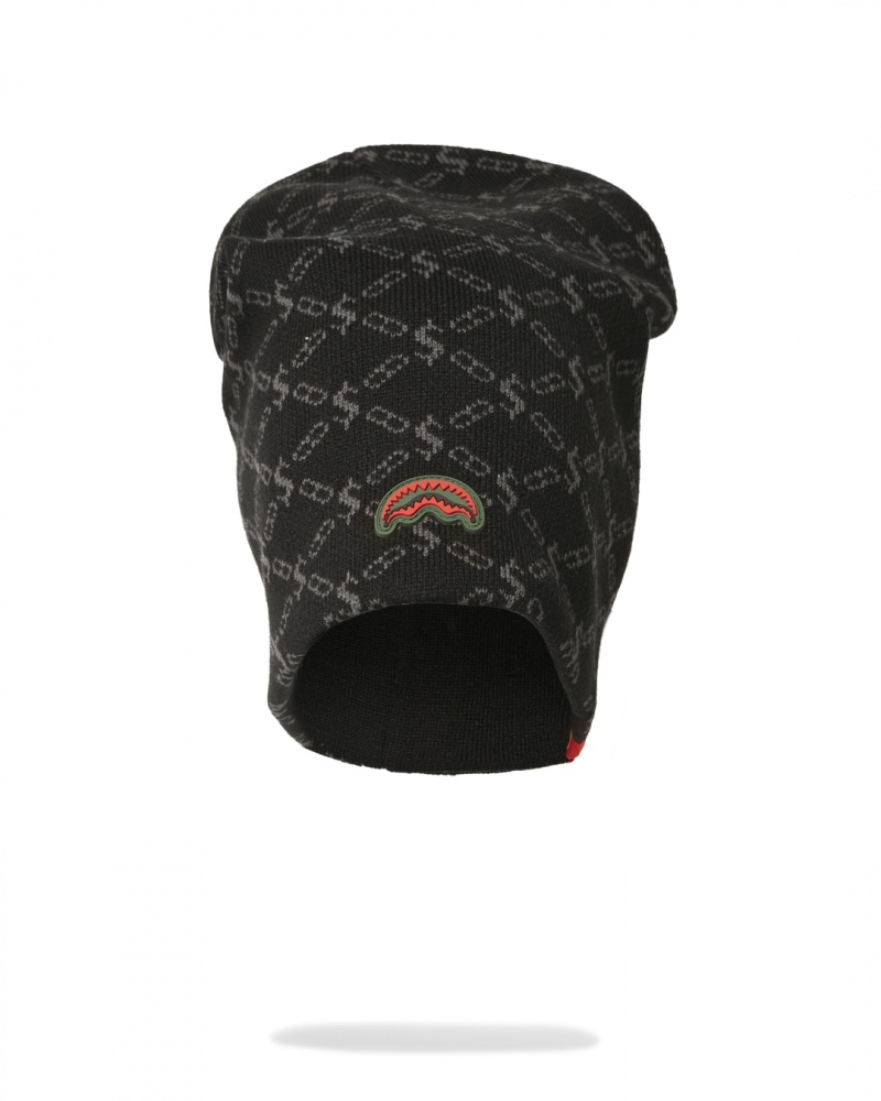 Black Sprayground The Godfather Slouch Women\'s Beanie | 288267461