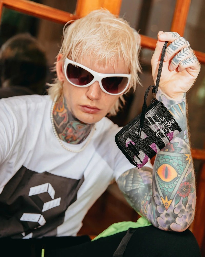 Black Sprayground Vandal Couture Men's Wallets | 131415705