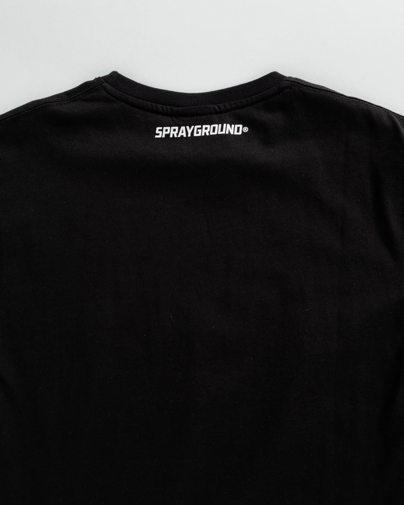 Black Sprayground Varsity Moneyout Over Kids' T Shirts | 513321331