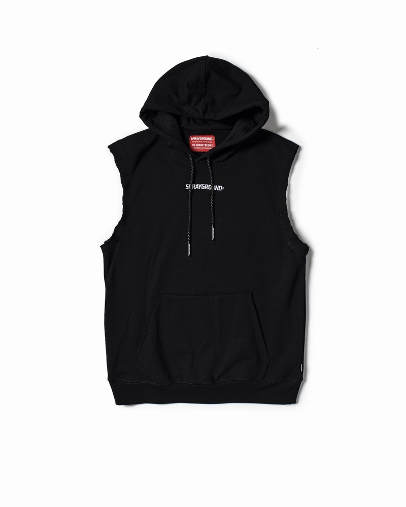 Black Sprayground With-out Men's Hoodie | 211168189