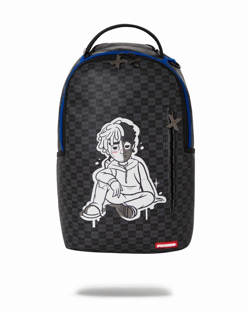 Black Sprayground Xxxtentacion Remedy Men\'s Backpacks | 304151828